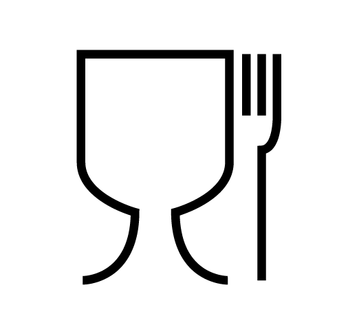 Érintkezhet étellel piktogram